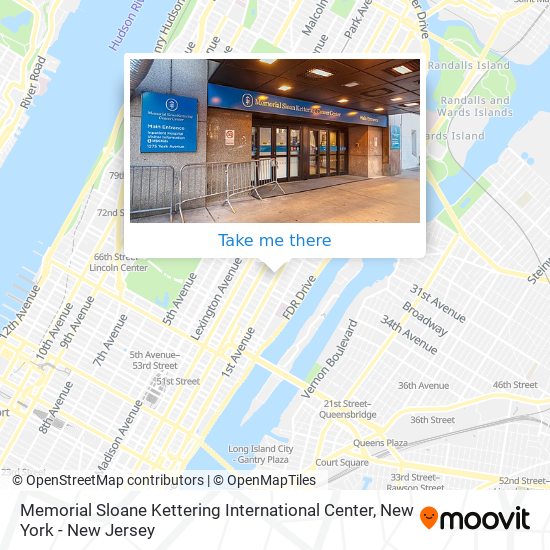 Mapa de Memorial Sloane Kettering International Center