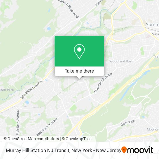 Murray Hill Station NJ Transit map