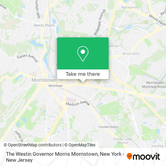 The Westin Governor Morris Morristown map