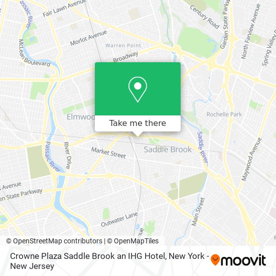 Mapa de Crowne Plaza Saddle Brook an IHG Hotel