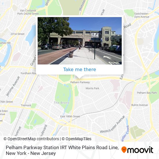 Pelham Parkway Station IRT White Plains Road Line map