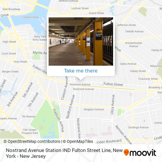 Nostrand Avenue Station IND Fulton Street Line map