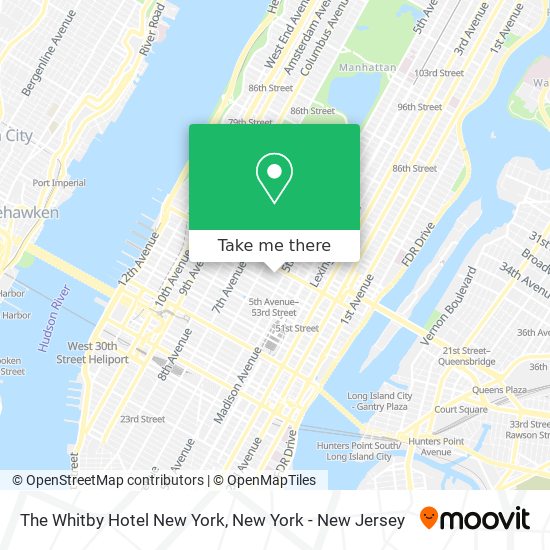 The Whitby Hotel New York map