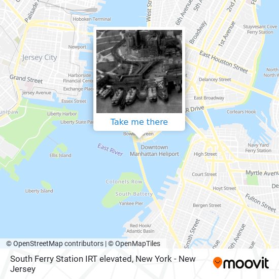 Mapa de South Ferry Station IRT elevated