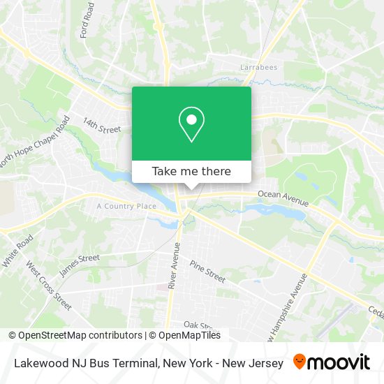 Lakewood NJ Bus Terminal map