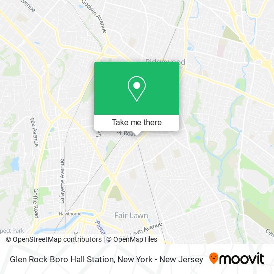 Mapa de Glen Rock Boro Hall Station