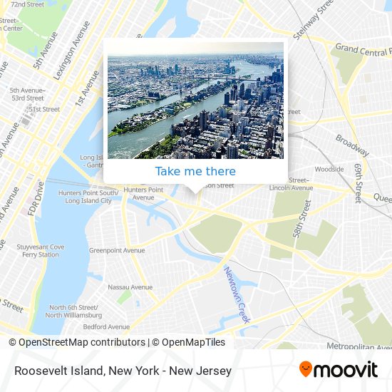 Roosevelt Island map