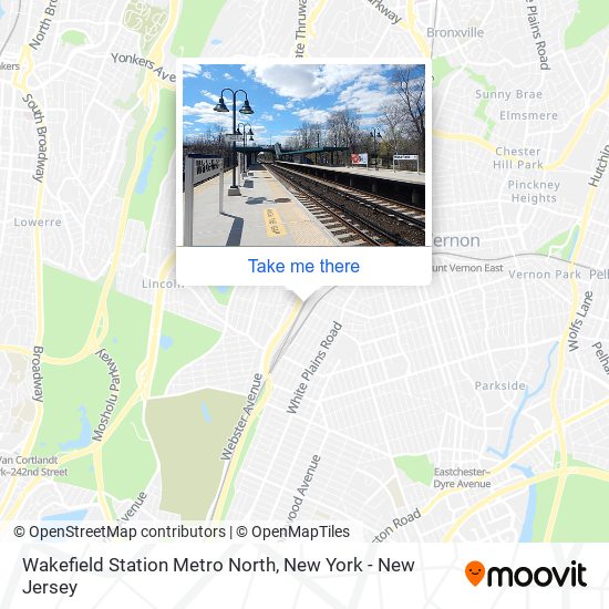 Mapa de Wakefield Station Metro North