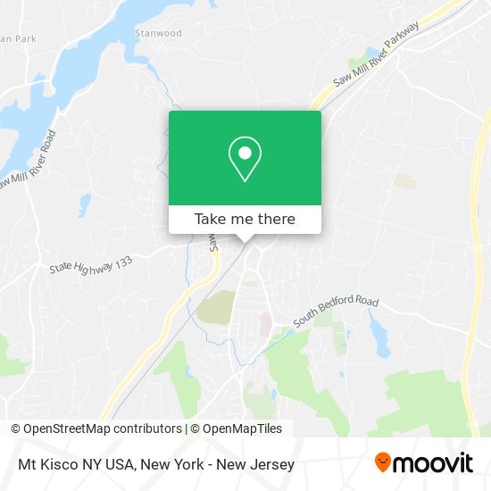 Mt Kisco NY USA map