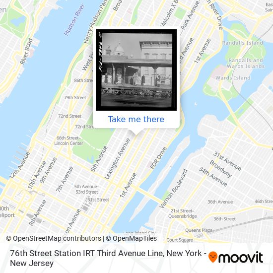 Mapa de 76th Street Station IRT Third Avenue Line