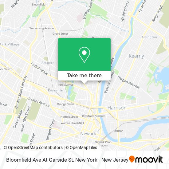 Bloomfield Ave At Garside St map