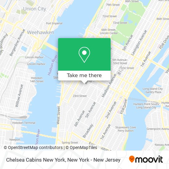 Mapa de Chelsea Cabins New York