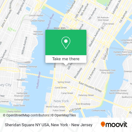 Sheridan Square NY USA map