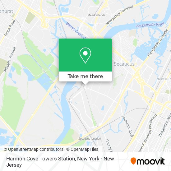 Harmon Cove Towers Station map