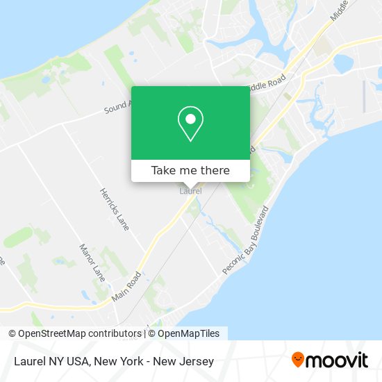 Laurel NY USA map