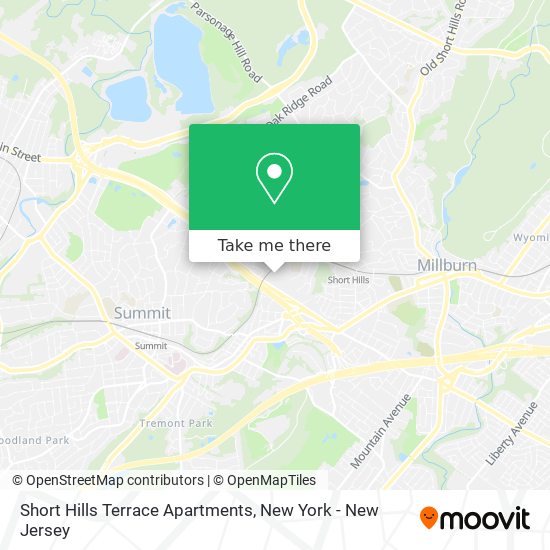 Mapa de Short Hills Terrace Apartments