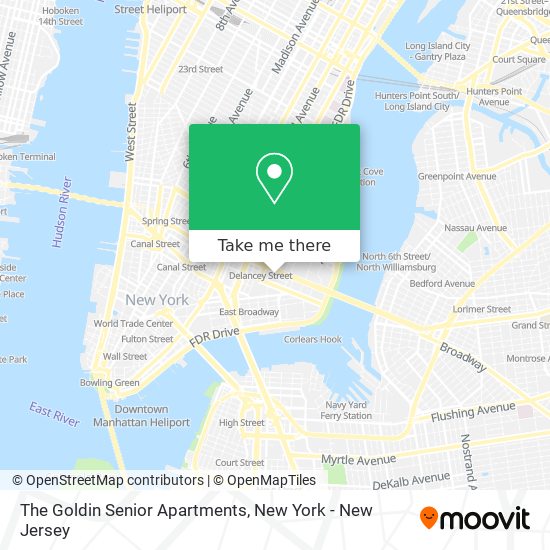 The Goldin Senior Apartments map