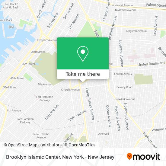 Brooklyn Islamic Center map