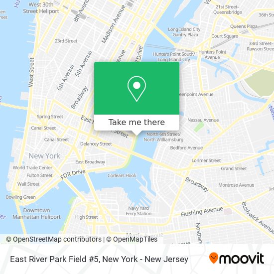 Mapa de East River Park Field #5