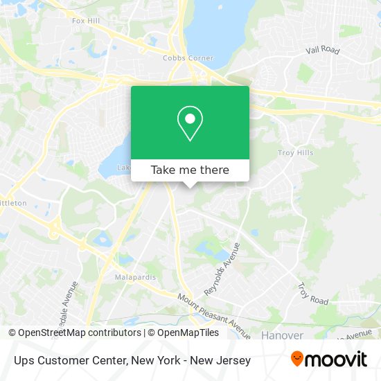 Ups Customer Center map