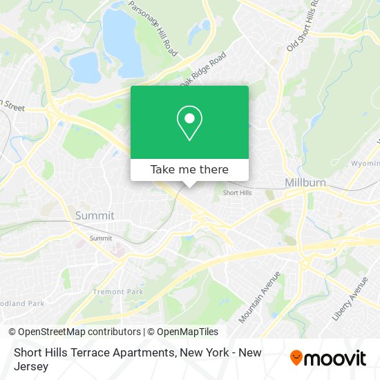 Mapa de Short Hills Terrace Apartments