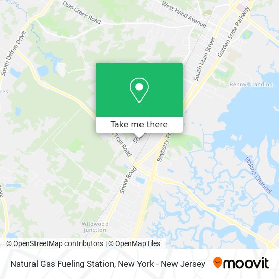 Natural Gas Fueling Station map