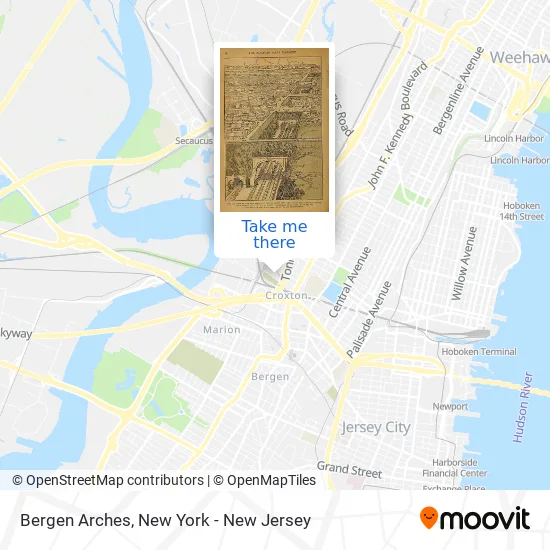 Bergen Arches map