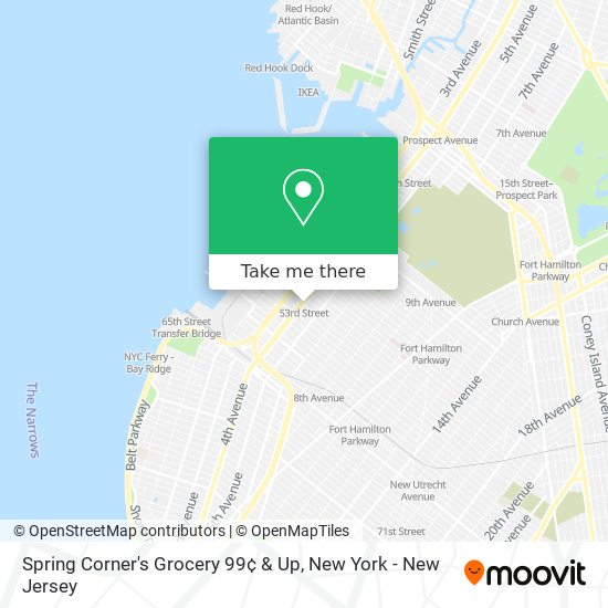 Mapa de Spring Corner's Grocery 99¢ & Up