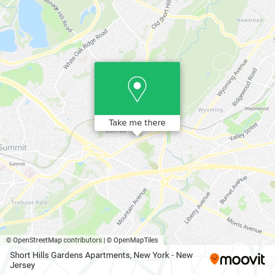 Mapa de Short Hills Gardens Apartments