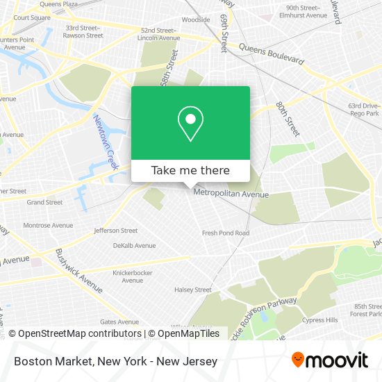 Mapa de Boston Market