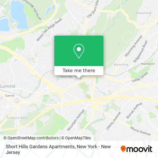 Short Hills Gardens Apartments map