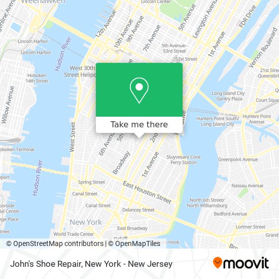 John's Shoe Repair map