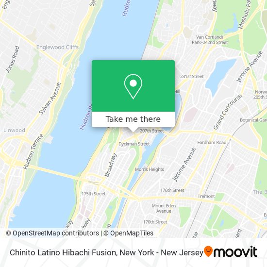 Chinito Latino Hibachi Fusion map