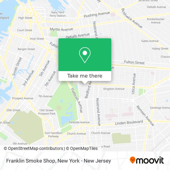 Franklin Smoke Shop map