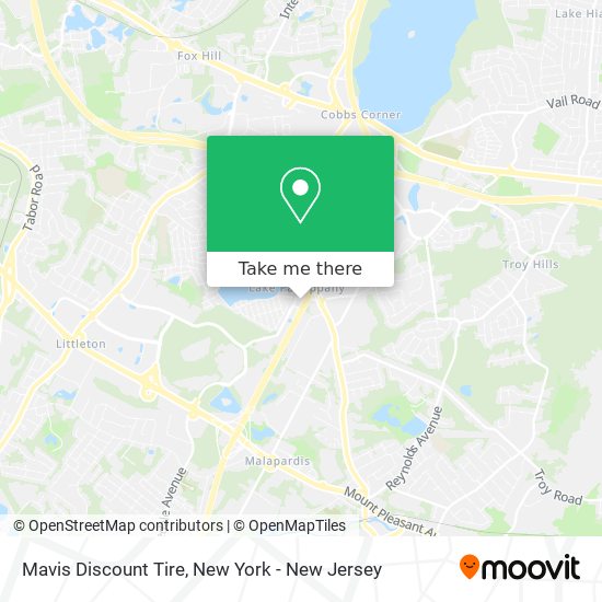 Mapa de Mavis Discount Tire