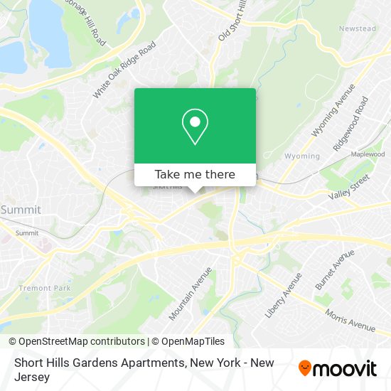 Short Hills Gardens Apartments map