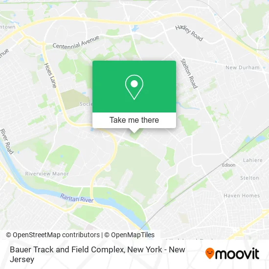 Bauer Track and Field Complex map