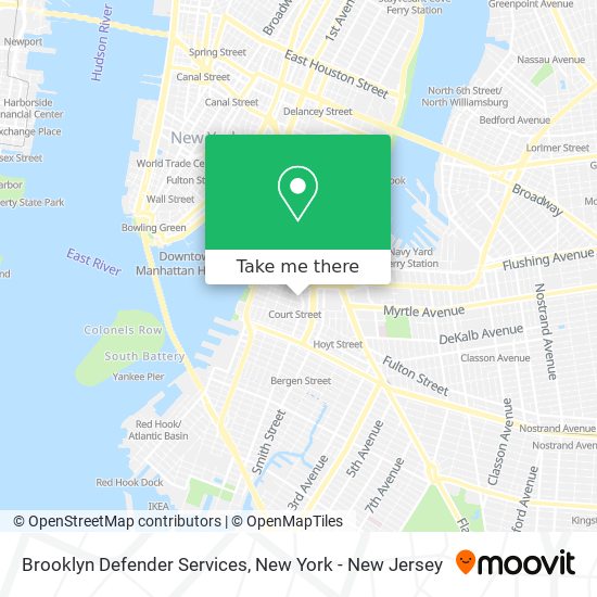 Brooklyn Defender Services map