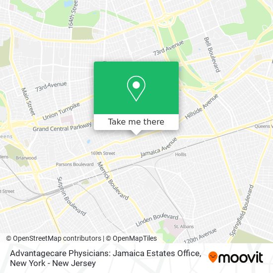 Advantagecare Physicians: Jamaica Estates Office map
