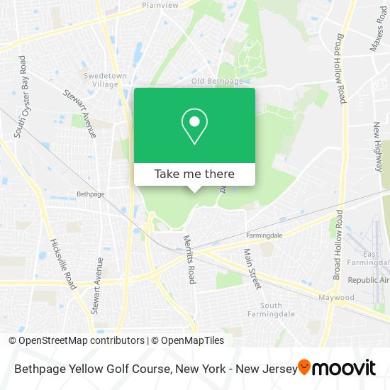 Bethpage Yellow Golf Course map