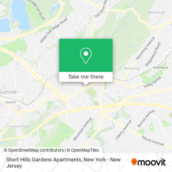 Short Hills Gardens Apartments map