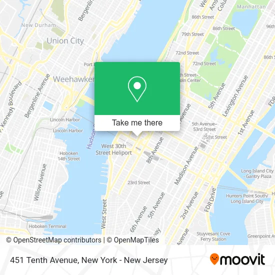 451 Tenth Avenue map
