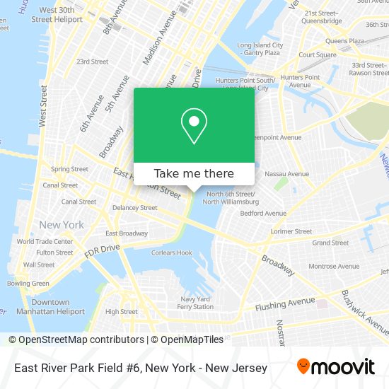 Mapa de East River Park Field #6