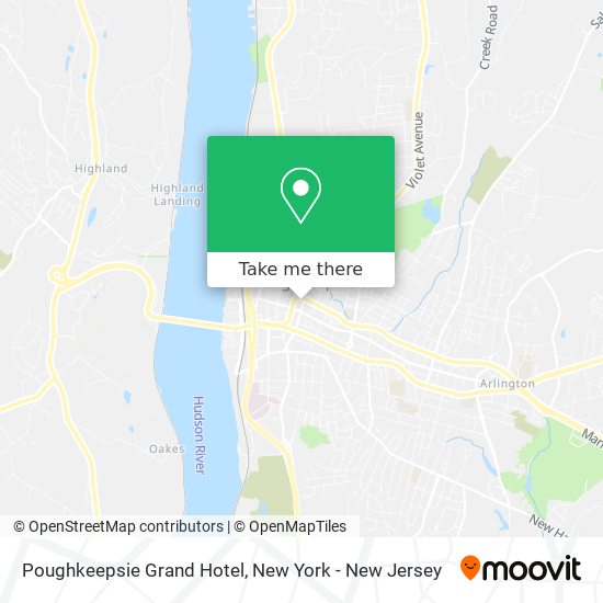 Mapa de Poughkeepsie Grand Hotel