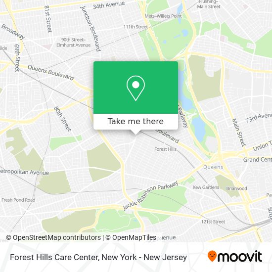 Forest Hills Care Center map