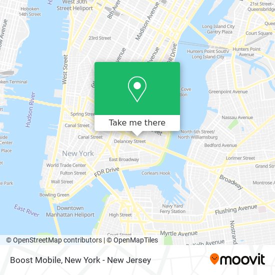 Mapa de Boost Mobile