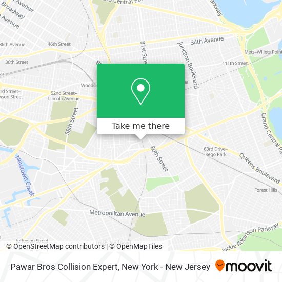 Mapa de Pawar Bros Collision Expert