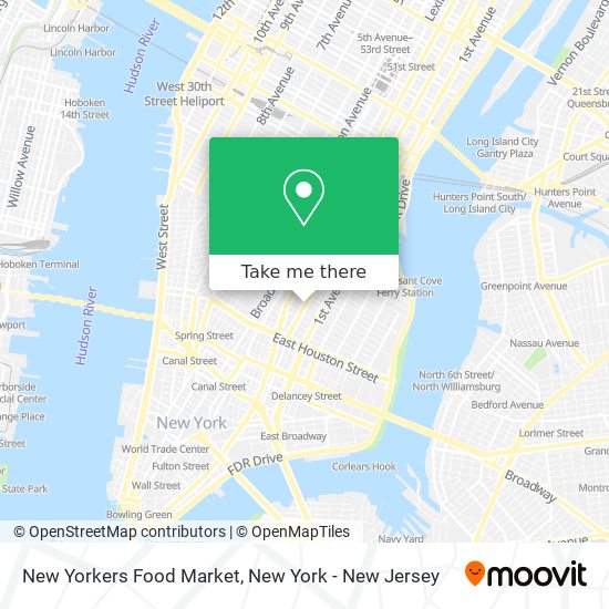 New Yorkers Food Market map