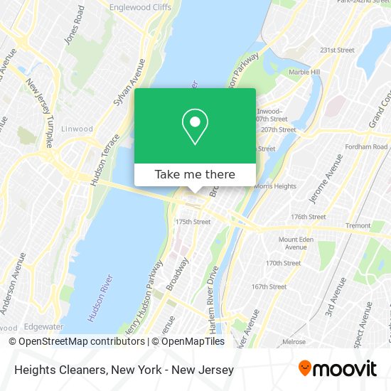 Heights Cleaners map
