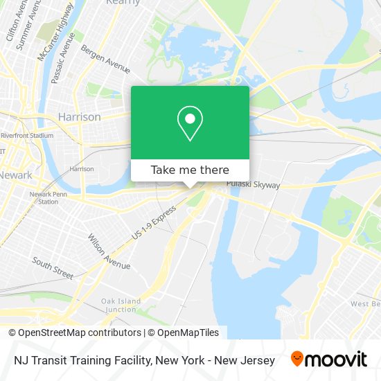 NJ Transit Training Facility map